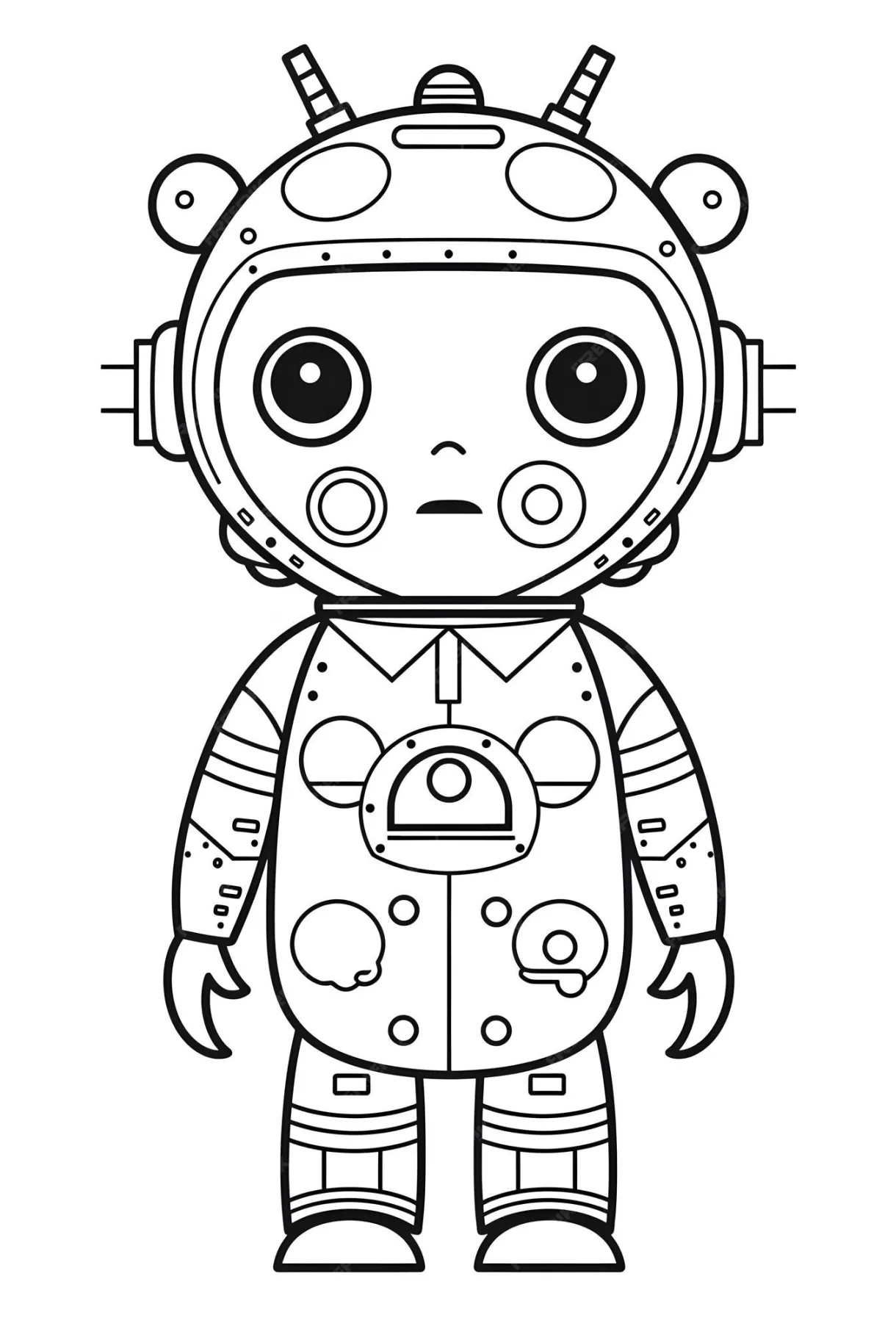 Premium coloring page for kids cartoon style
