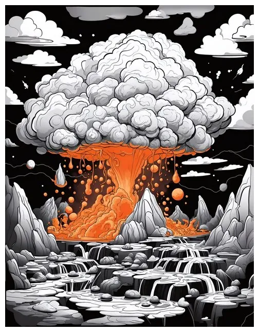 Premium ai modern cartoon outline for coloring book adventure