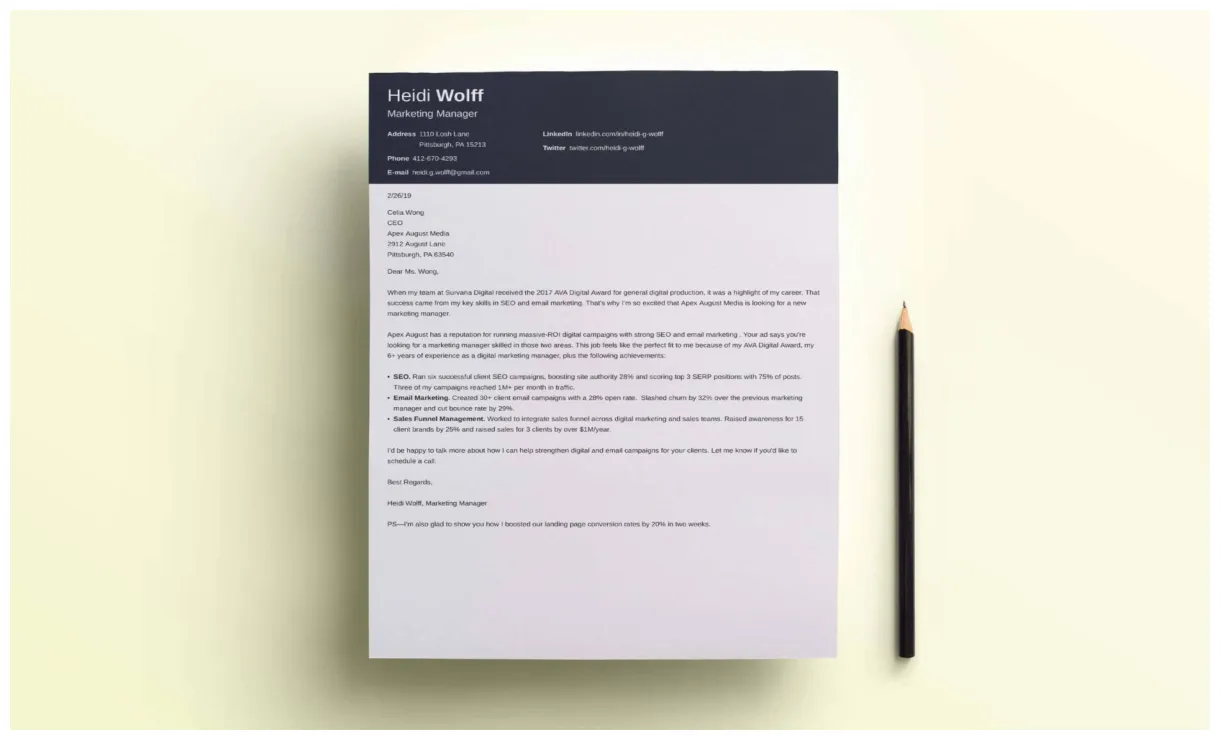 Top 14 Modern Cover Letter Templates to Download Now