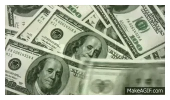 Mint of money falling dollars on white . stock footage on