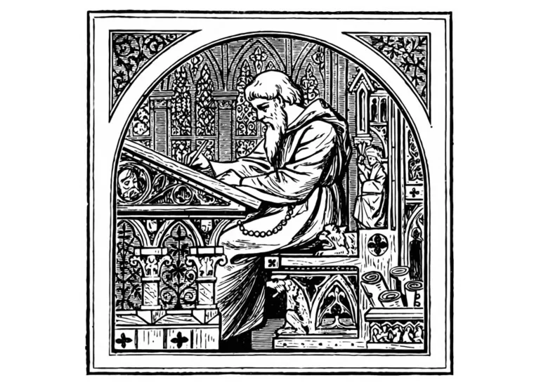 Coloring page writing monk free printables img 11243 printable coloring page