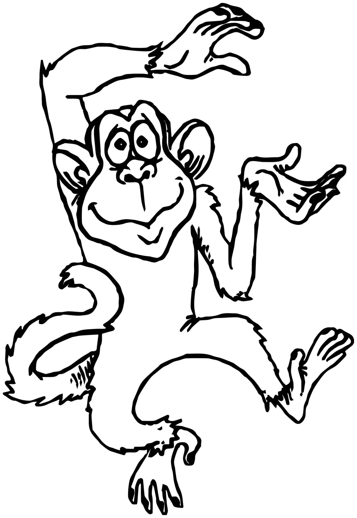 Monkey Coloring Pages | Free download on ClipArtMag