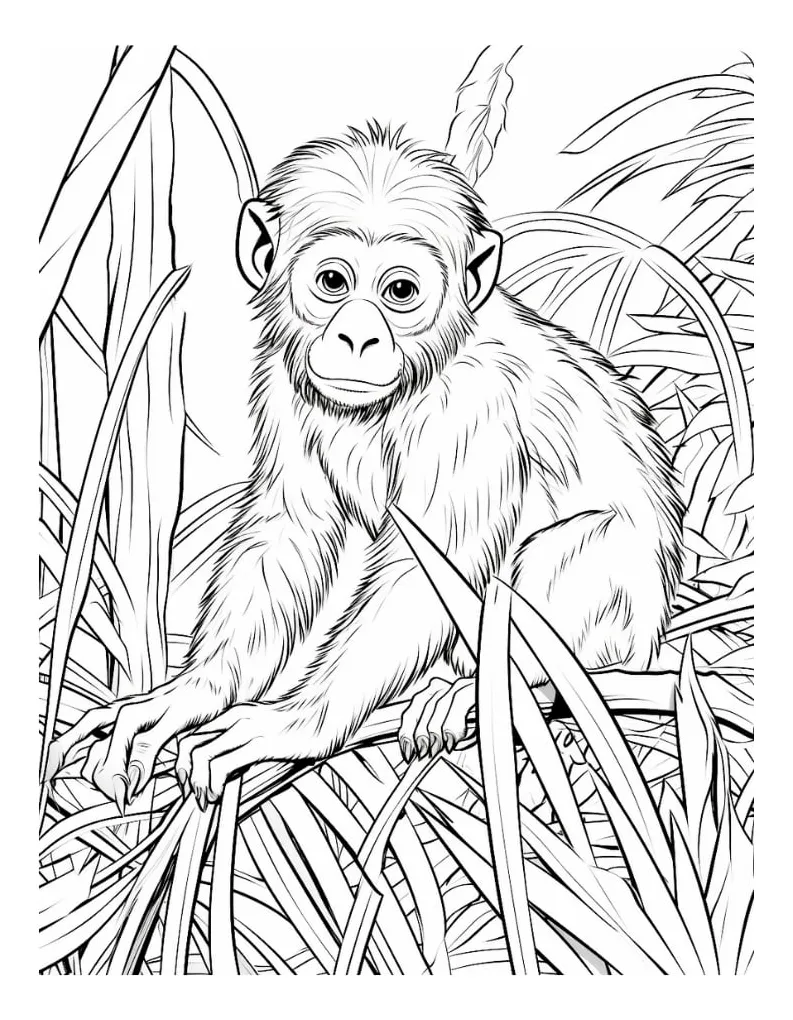 Free Printable Monkey Coloring Pages