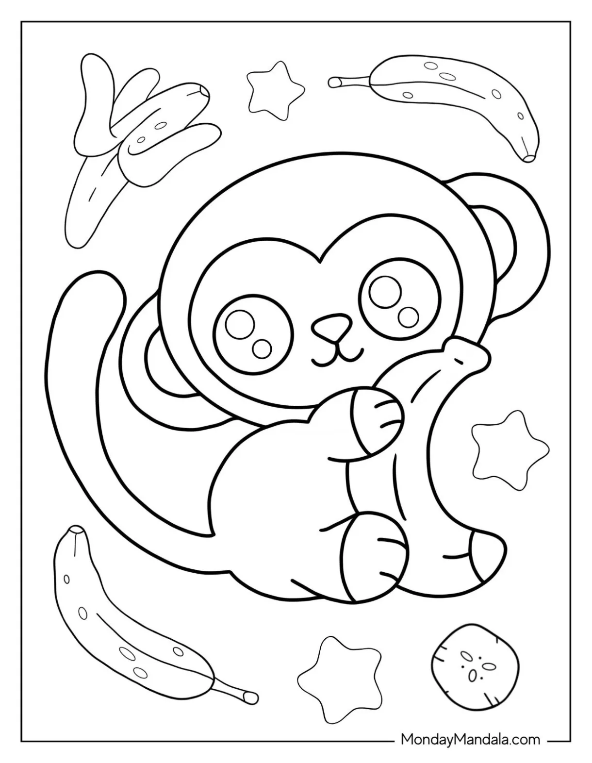 26 Monkey Coloring Pages (Free PDF Printables)