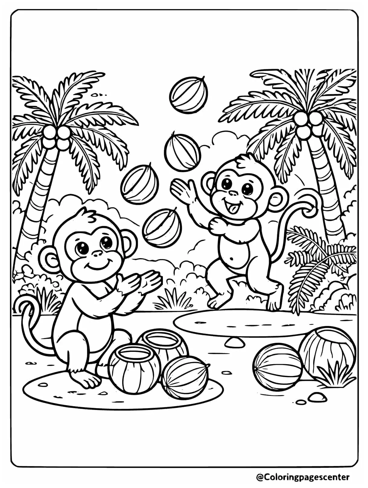8 baby monkey coloring pages free printables
