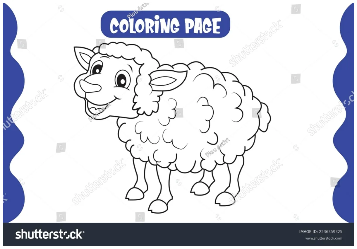 Monkey fun coloring page design kids stock vector