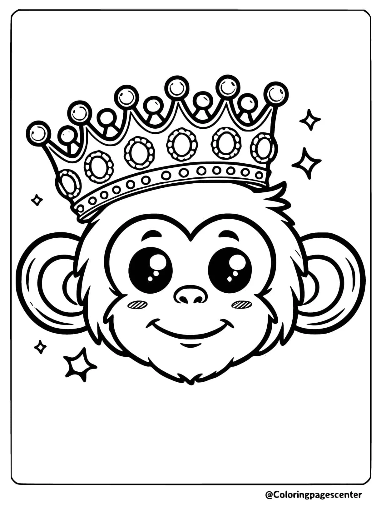 8 cute monkey coloring pages free printable