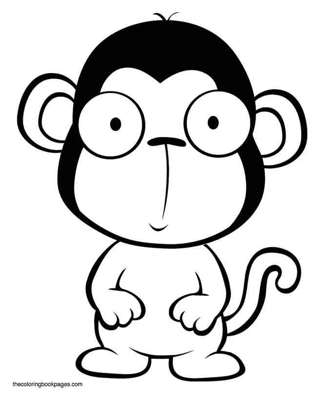 Monkey face coloring pages coloring home