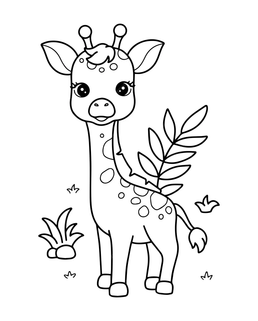 Premium vector monkey coloring page illustration