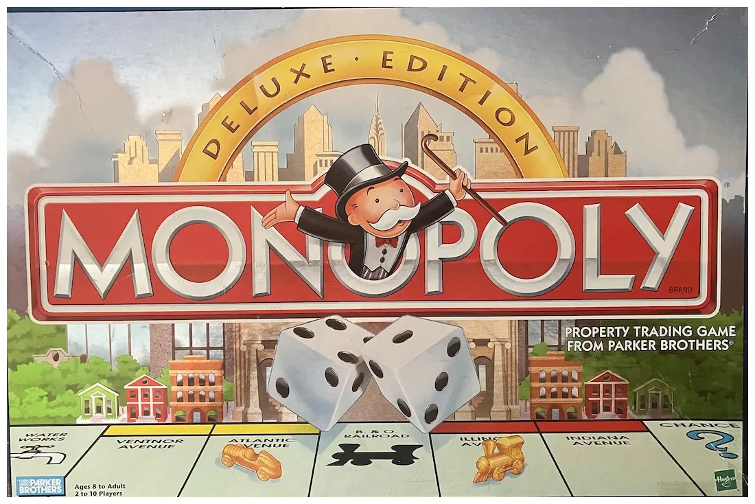 Vintage 1998 Deluxe Edition MONOPOLY GAME by Parker Brothers - Etsy