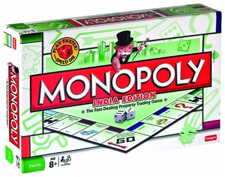 Funskool monopoly india edition board game 2-8 players indoor game age
