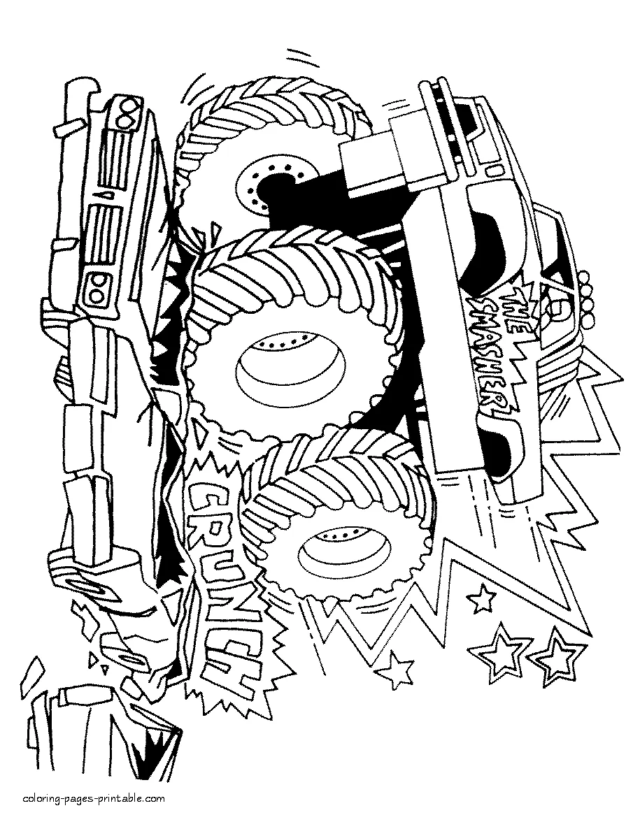 S grave digger coloring-pages-printable