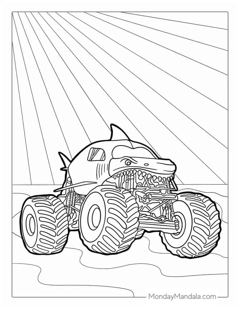 Printable lightning mcqueen monster truck