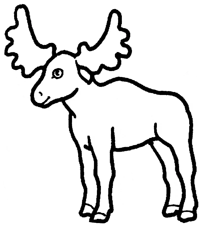 Animals town free moose color sheet