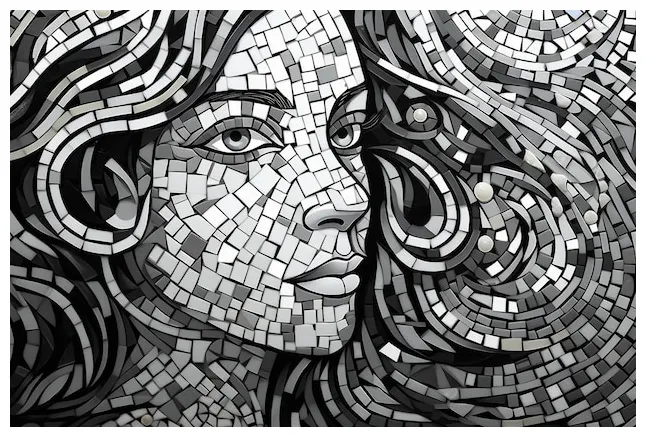 Premium ai coloring page mosaic