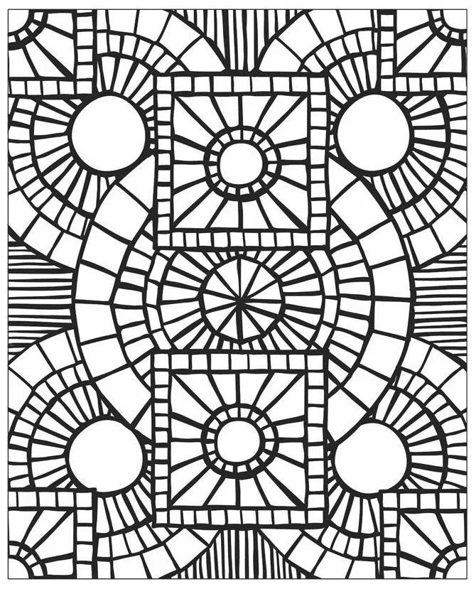 Mosaic coloring pages to download and print for free