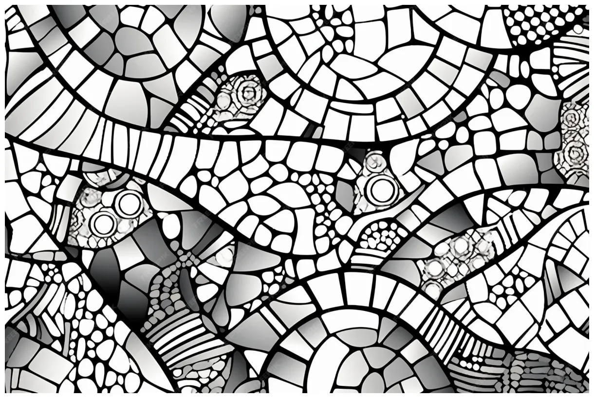 Premium ai coloring page mosaic printable coloring page