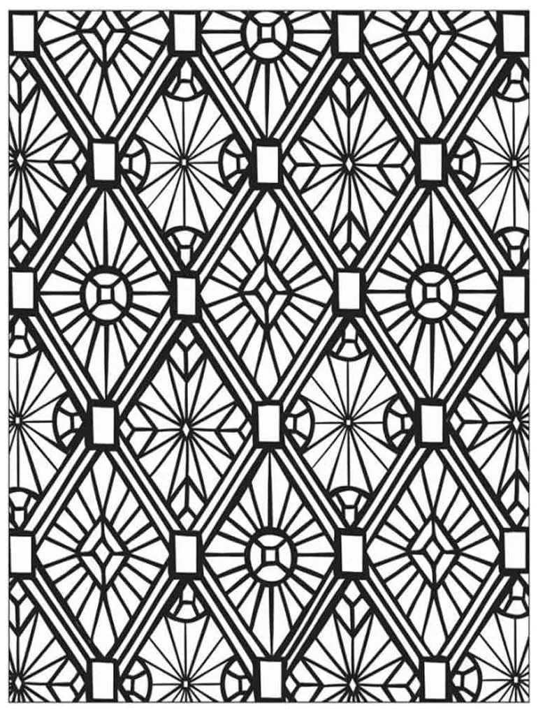 Free printable mosaic patterns coloring page download, print or color