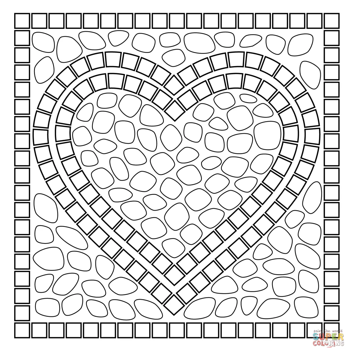 Mosaic patterns coloring pages coloring home