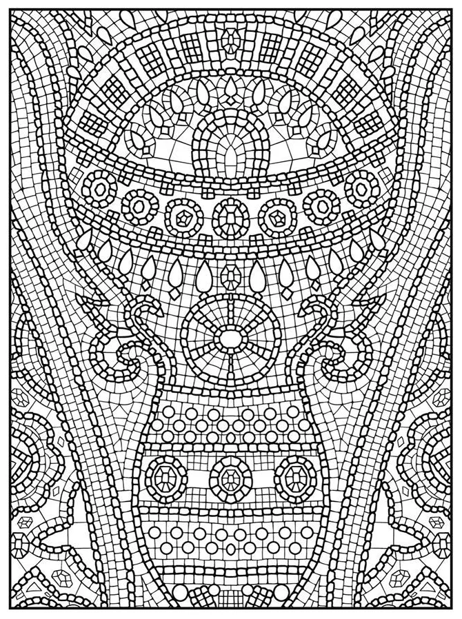 Mosaic patterns coloring pages coloring home