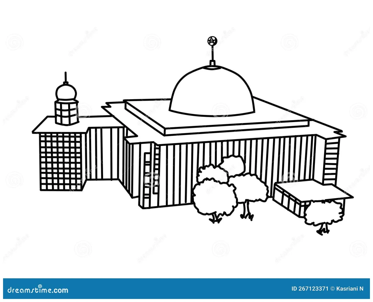 For kids. the illustration of mosque. istiqlal