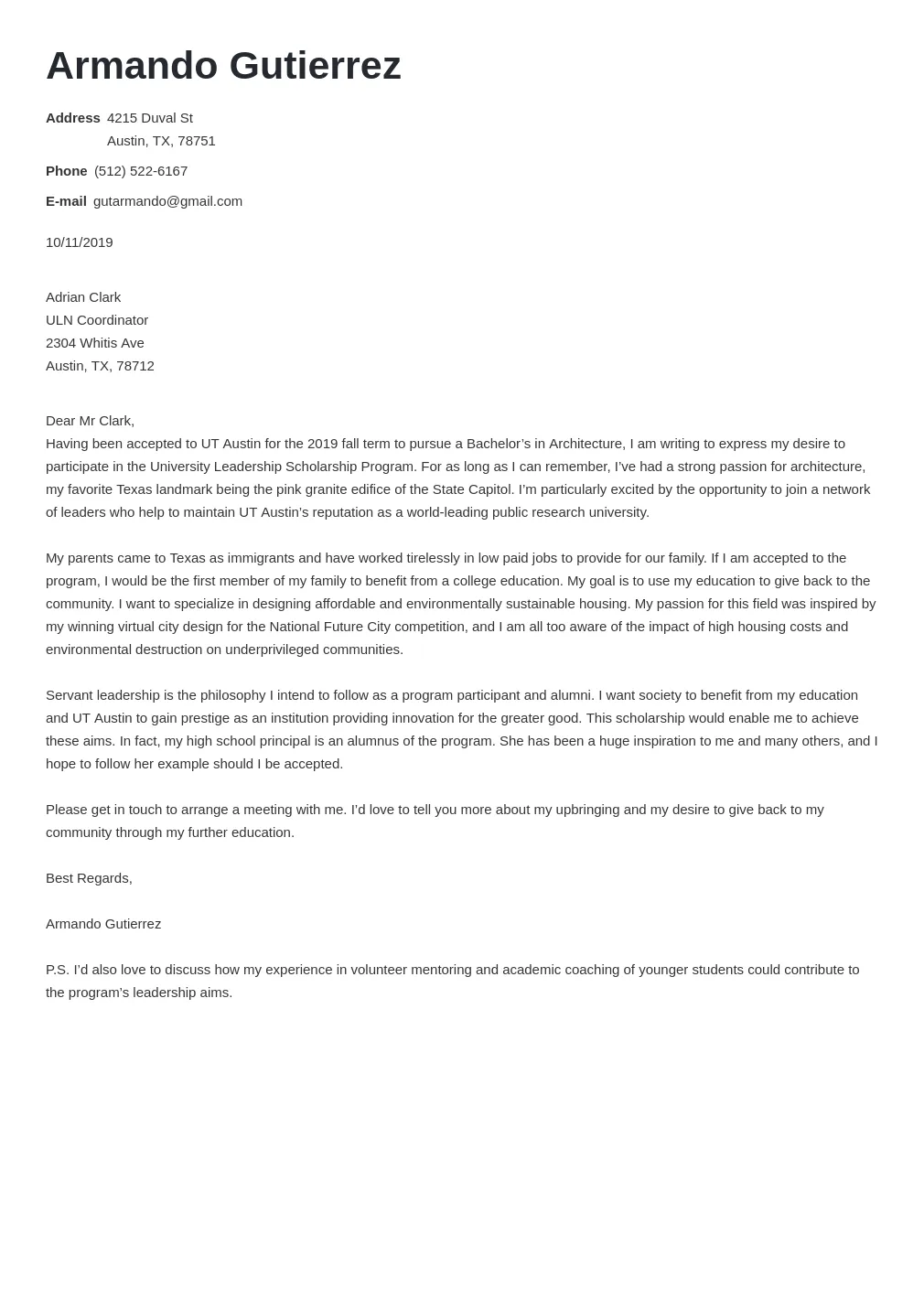 10 Motivational Letter For Bursary Application Sample