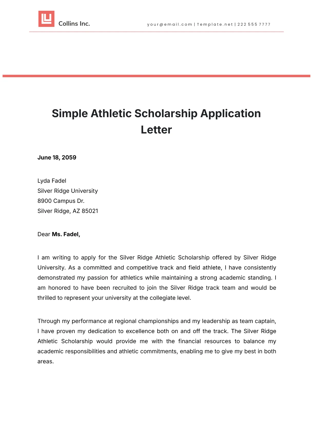 Exles Of A Scholarship Application Letter - Infoupdate.org
