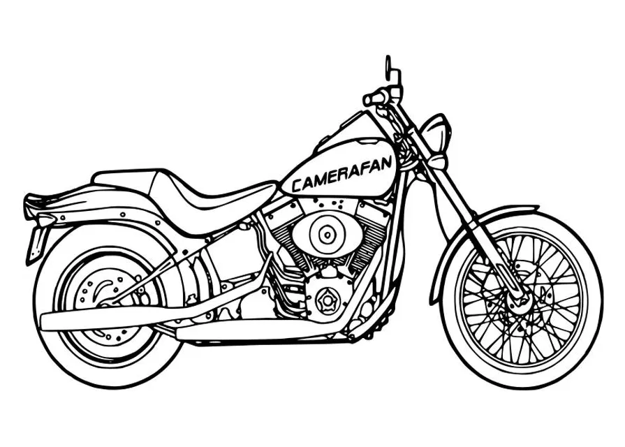 Coloring page motorcycle free printables img 26354