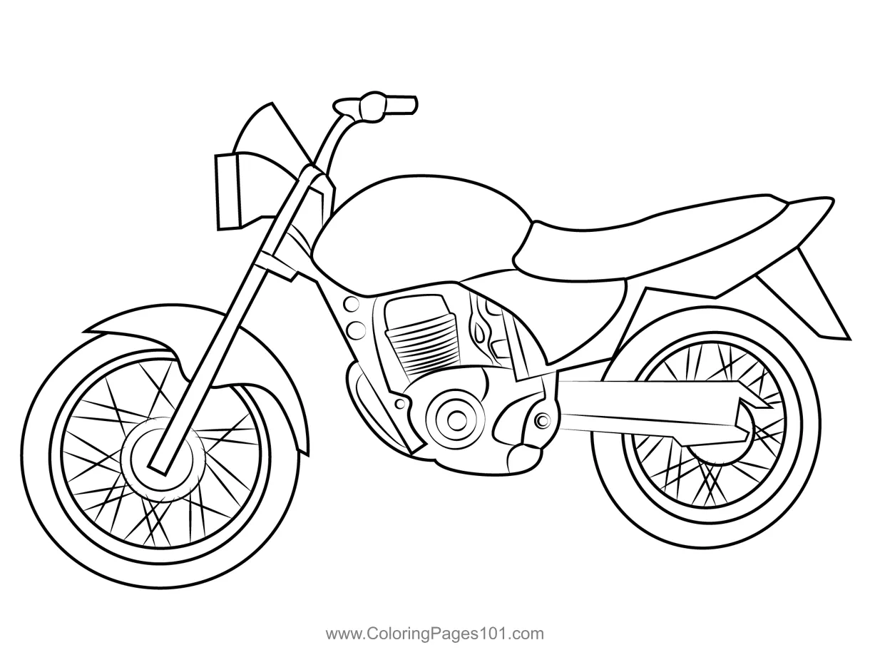 For kids free motorbikes printable coloring