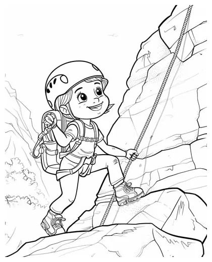 Mountain Climbing Coloring Pages