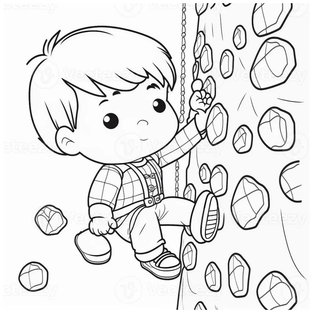 Coloring pages for kids climbing wall climb coloring pages. generative