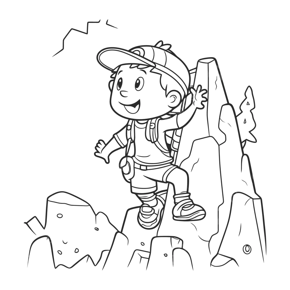 Coloring climbing mountain drawing pages colouring climber splash