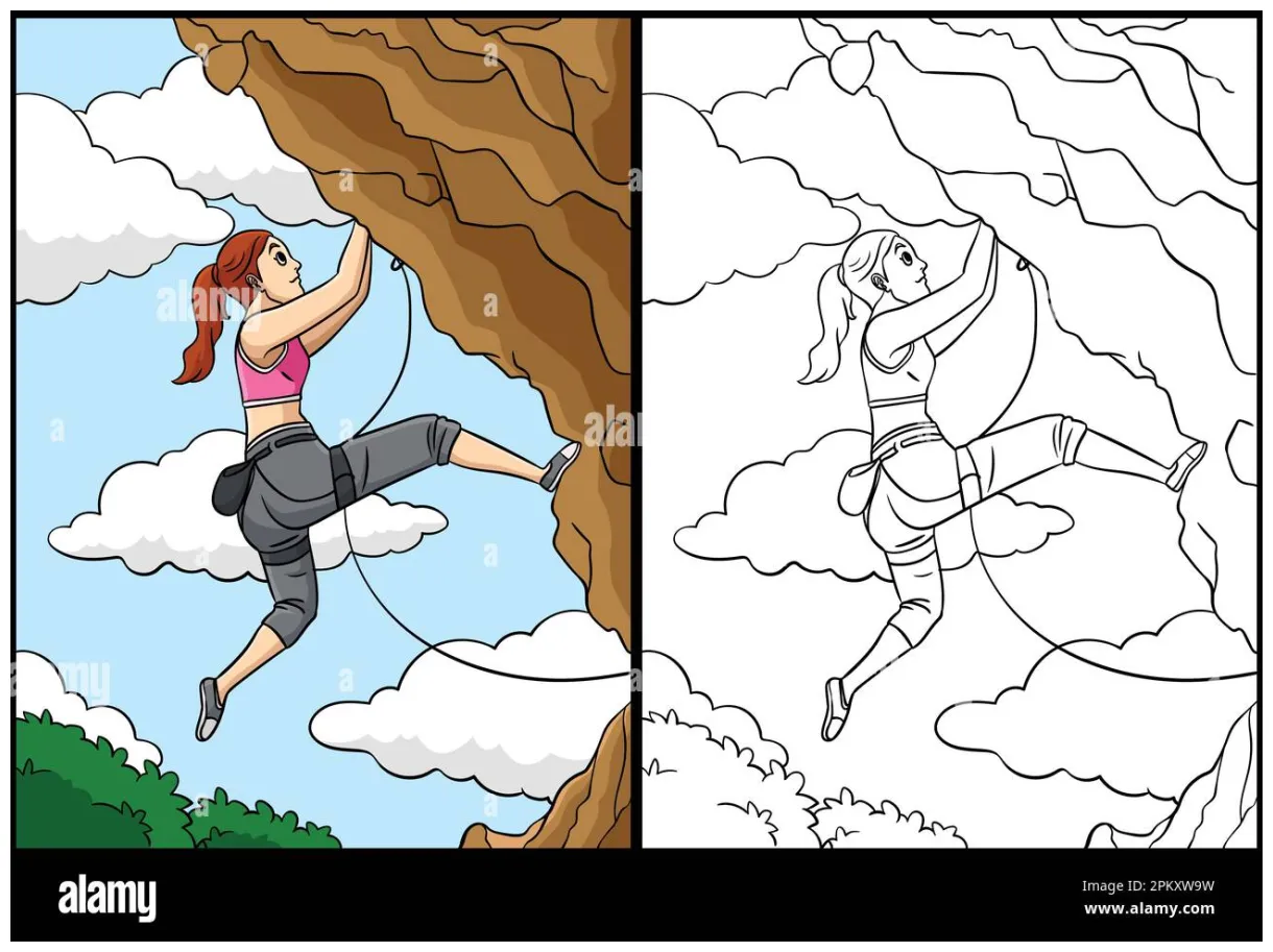 Rock Climbing Coloring Pages [2025]