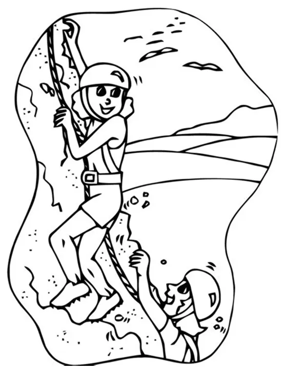 Rock climbing coloring pages best coloring pages for kids