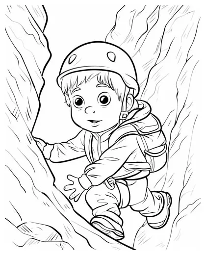 Mountain Climbing Coloring Pages