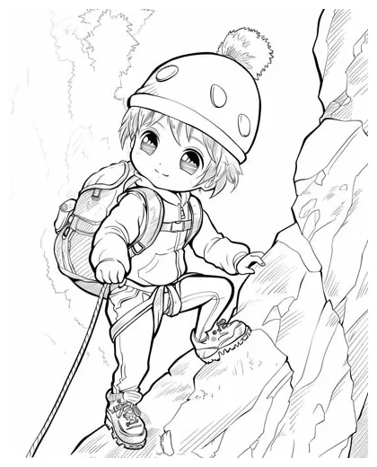 Mountain Climbing Coloring Pages