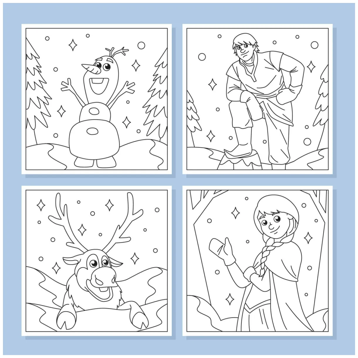 Movie Character Children Coloring Book 23984870 Vector Art at Vecteezy