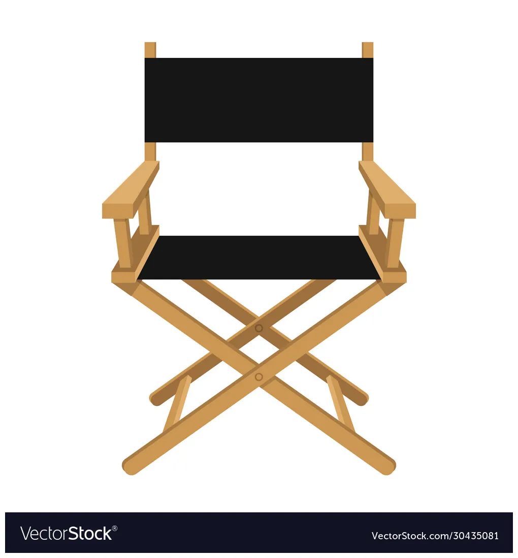 Movie director chair vector
