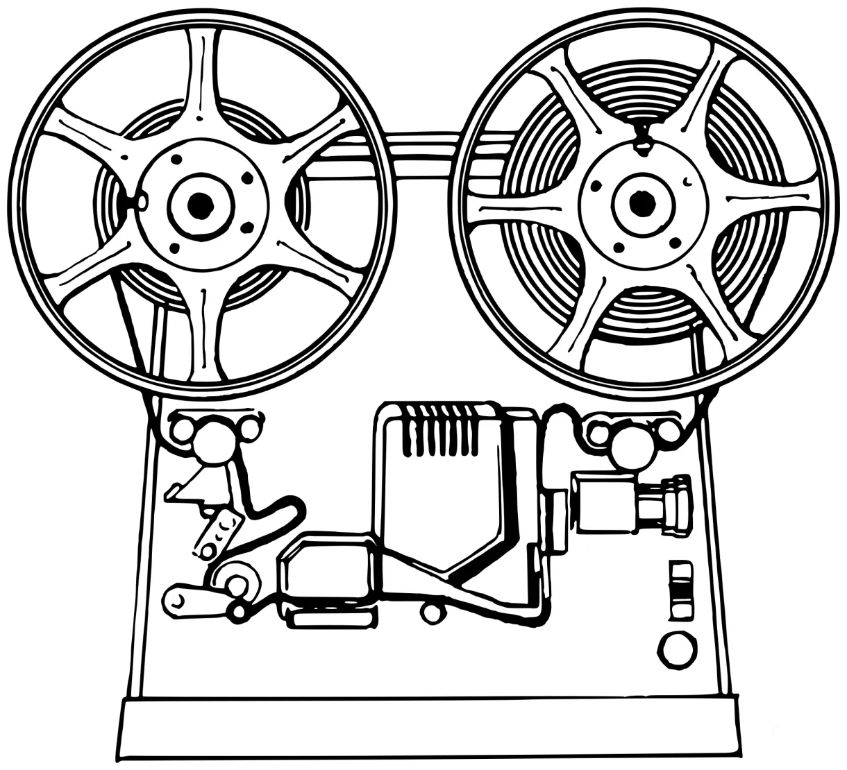 Vintage projector coloring page colouringpages