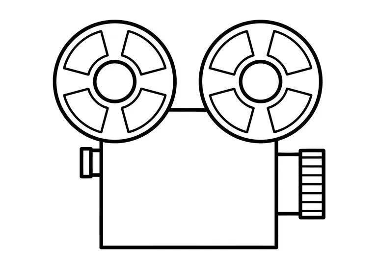 Coloring page film projector free printables img 11315