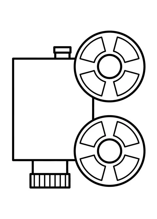 Coloring page film projector free printables img 11315