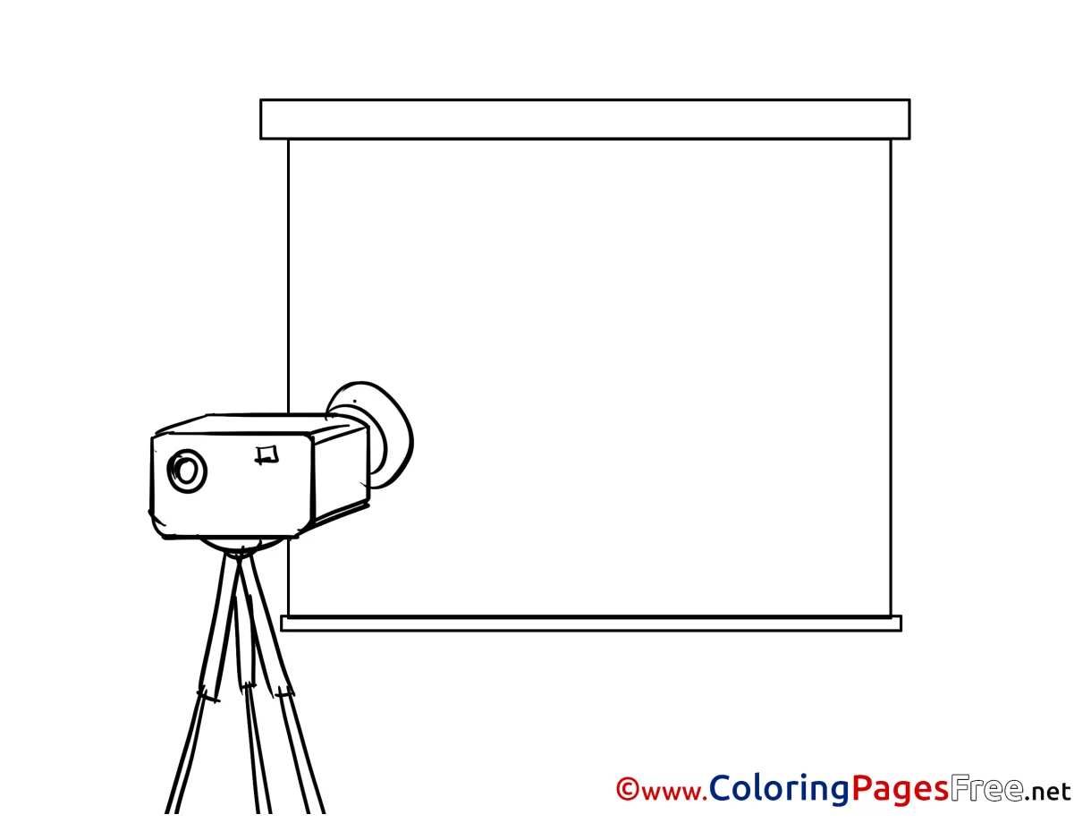 Projector business free coloring pages