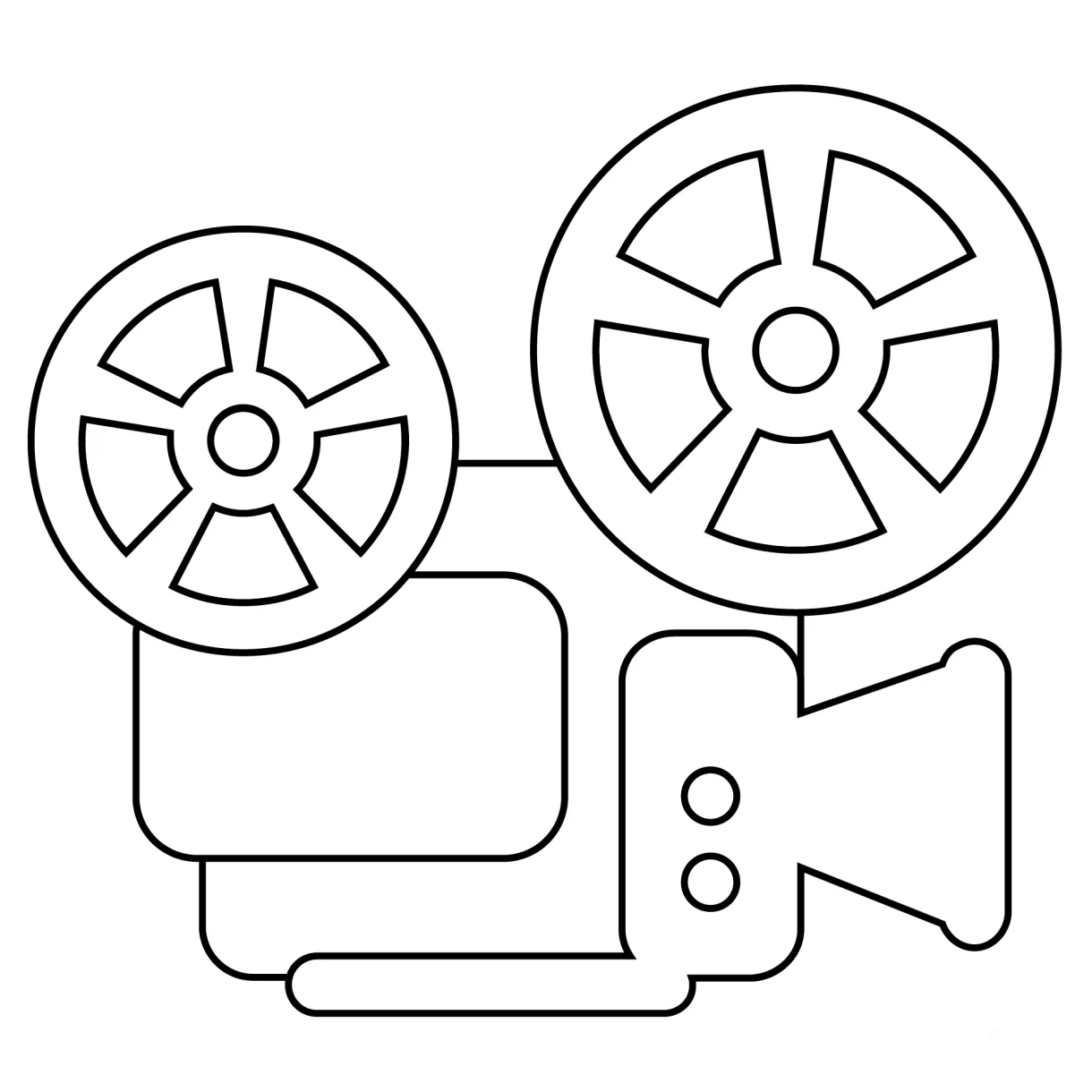 Film projector emoji coloring page colouringpages