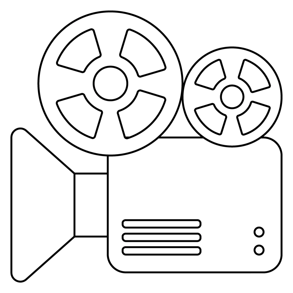Film projector emoji coloring page colouringpages