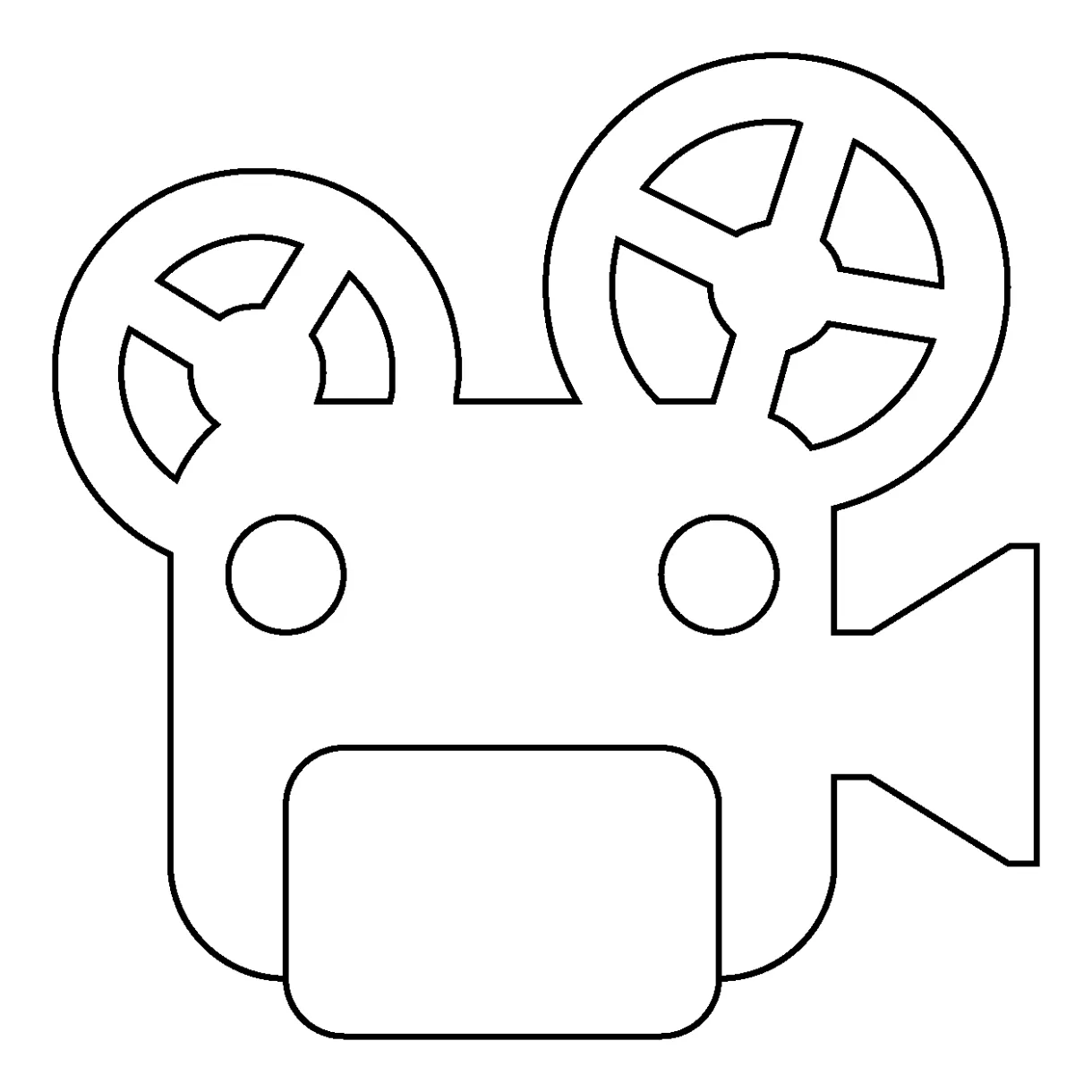 Film projector emoji coloring page colouringpages