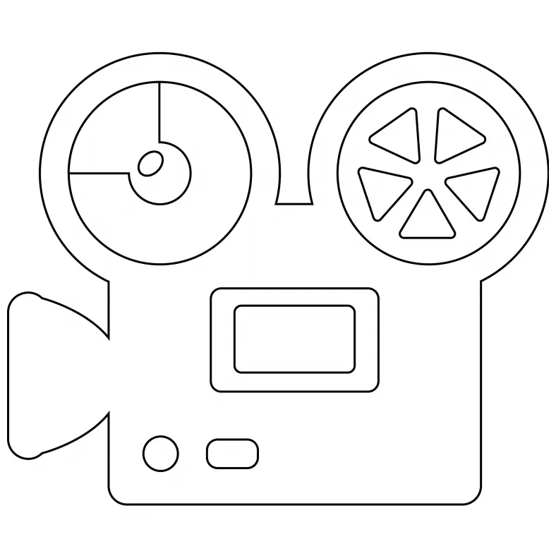 Film projector emoji coloring page colouringpages