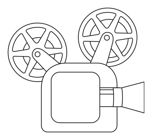 Film projector emoji coloring page free printable coloring pages