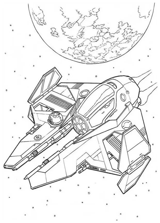 Spaceship coloring pages to download and print for free