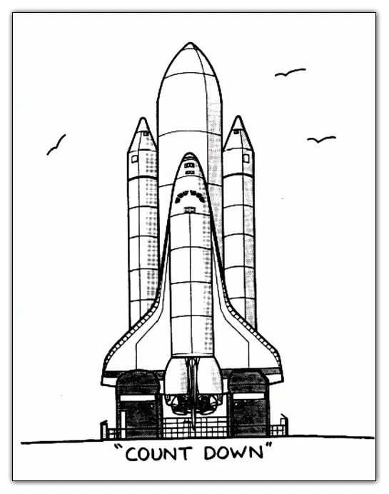 Spaceship 2 coloring page