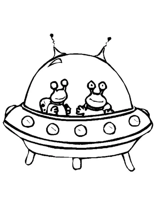Cartoon spaceship coloring page coloring pages